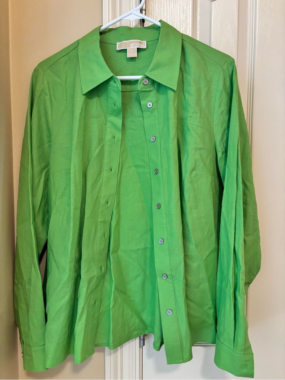 Michael Kors women’s Bright Green Button-Up shirt